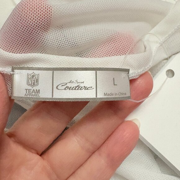 NFL New York Jets "Double Team" Cami Top W/ Mesh Overlay - Size: Medium - NWT - Picture 15 of 16